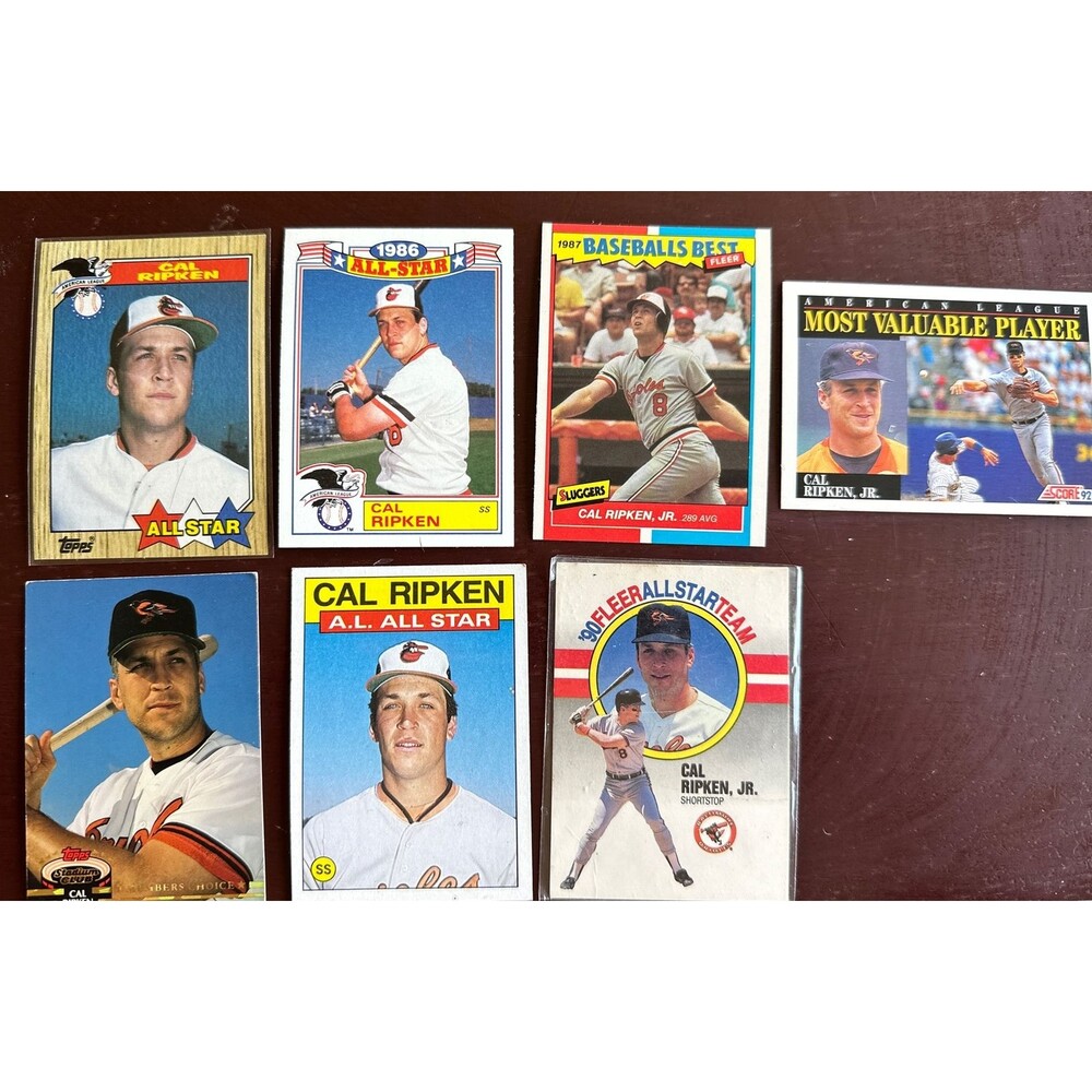 Cal Ripken Jr. Lot Of 7 MLB Trading Cards